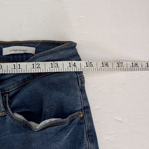 Frame Le High Straight Blue Jeans Denim Casual Raw Hem Stretch Women's Sz 30 GUC - Picture 8 of 9
